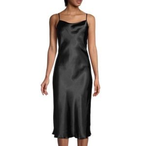Bebe Solid Satin Slip Dress